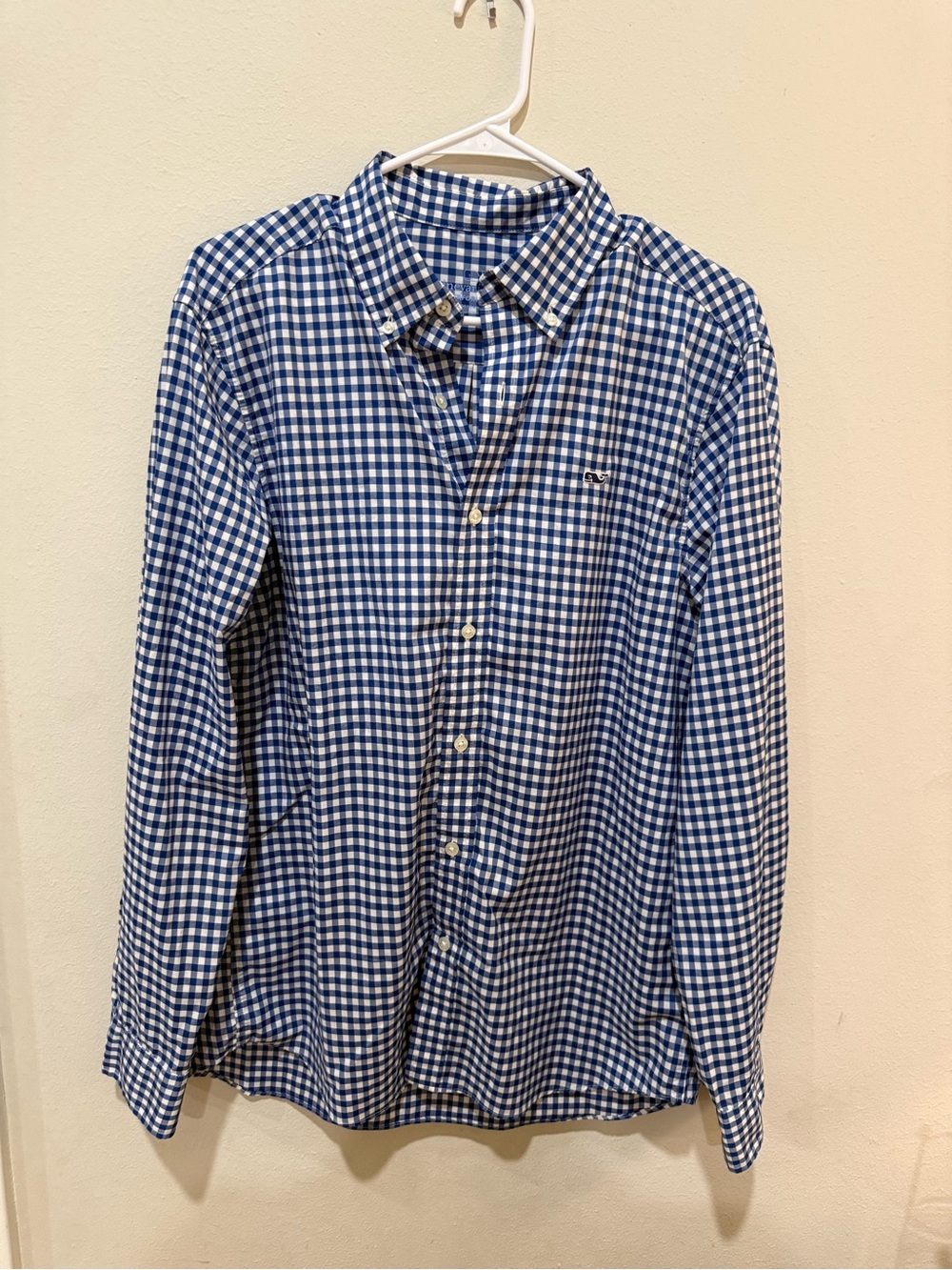 Vineyard Vines Blue and White Gingham Button-Down Shirt